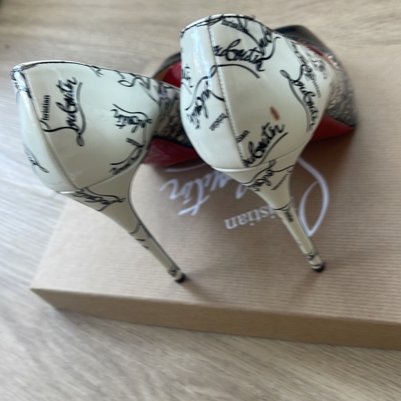 Christian Louboutin’s Black / white / red - size 37.5 - Picture 13 of 16